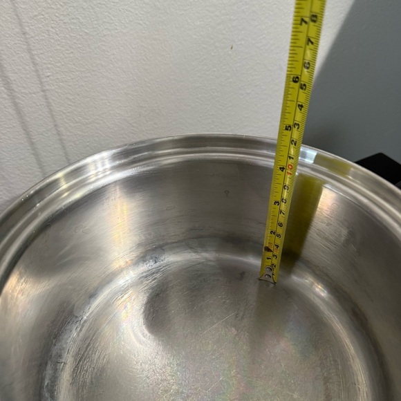 Vintage  8  1/2 Inch Sauce Pan Stainless Steel Heavy 8 Cups Cook Healthy - Picture 6 of 9